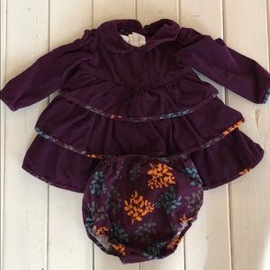 Strasburg plum colored dress/bloomers set